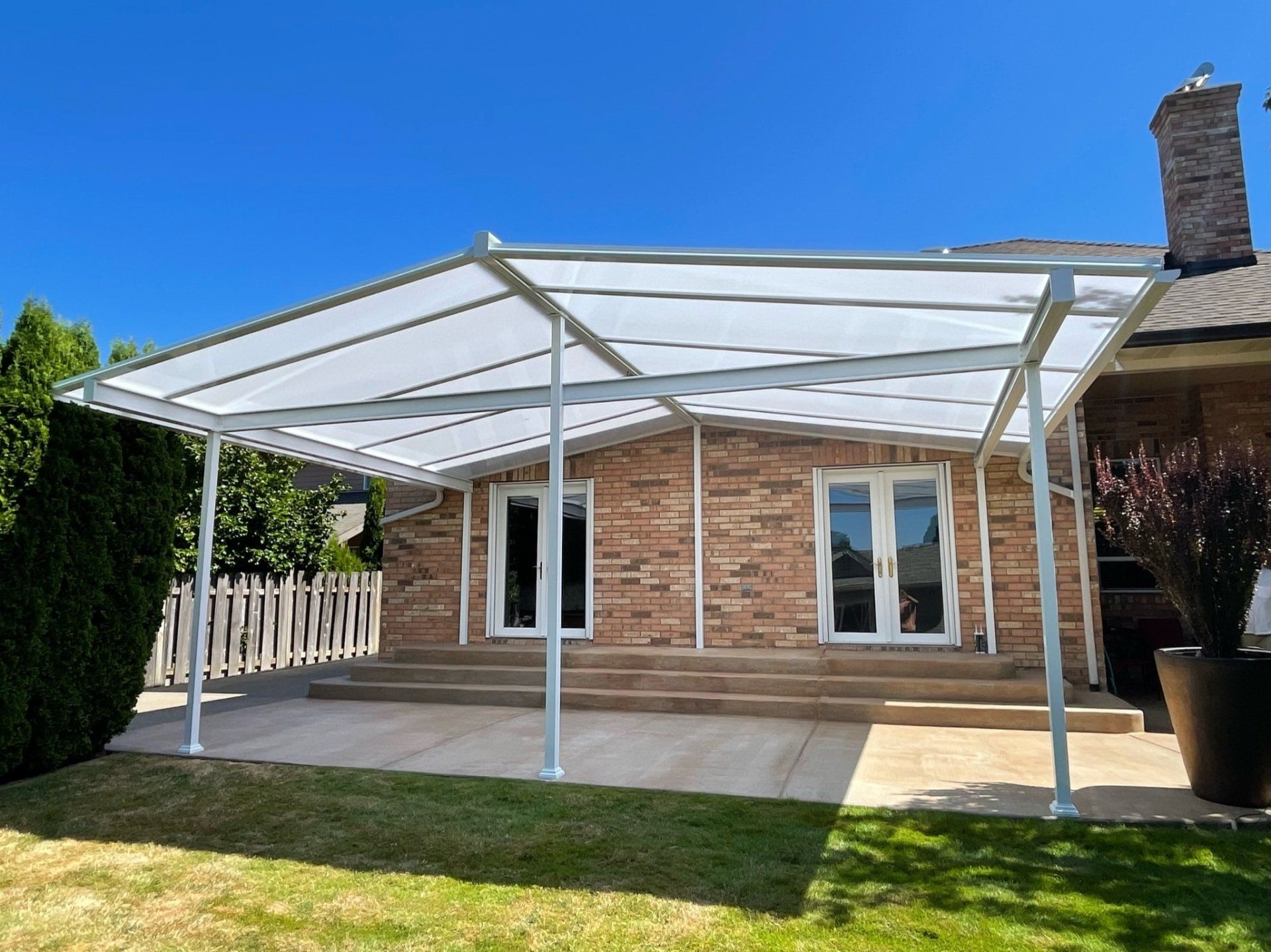 Portland Patio Covers - Gable Style Upper Deck in Black