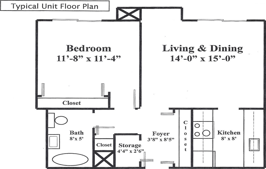 Floor Plan Drawing — Atlanta, GA — Cathedral Towers
