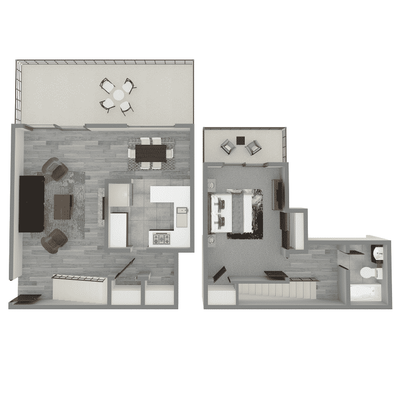 1 Bed | 1 Bath Townhome