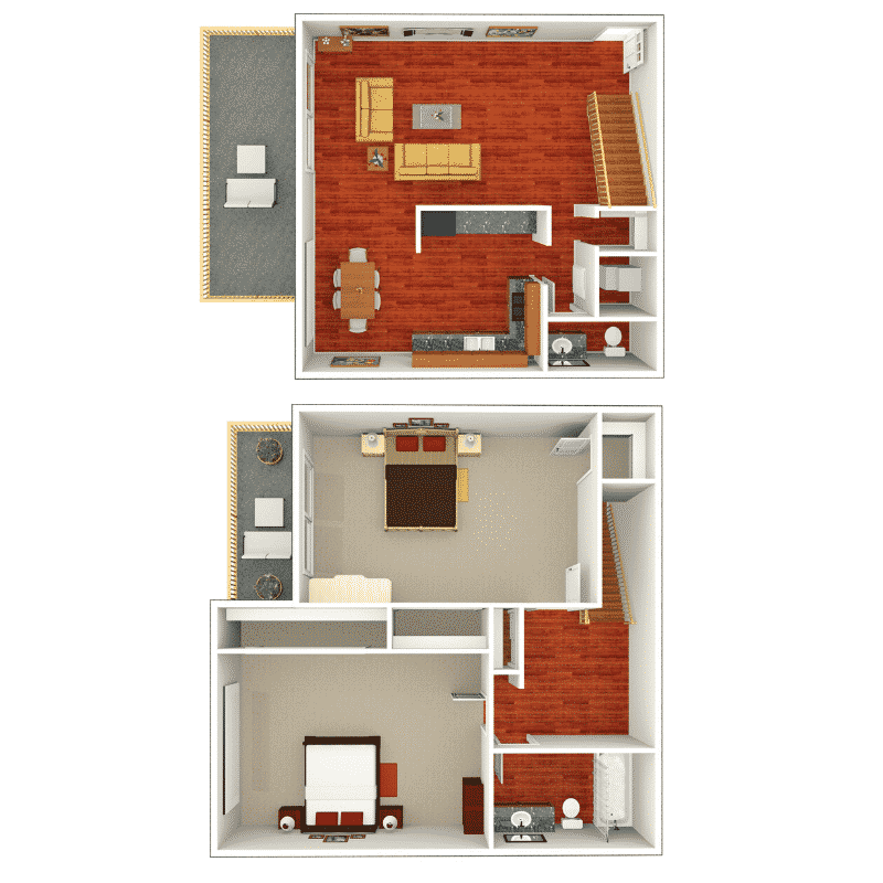 2 Bed | 1.5 Bath Townhome