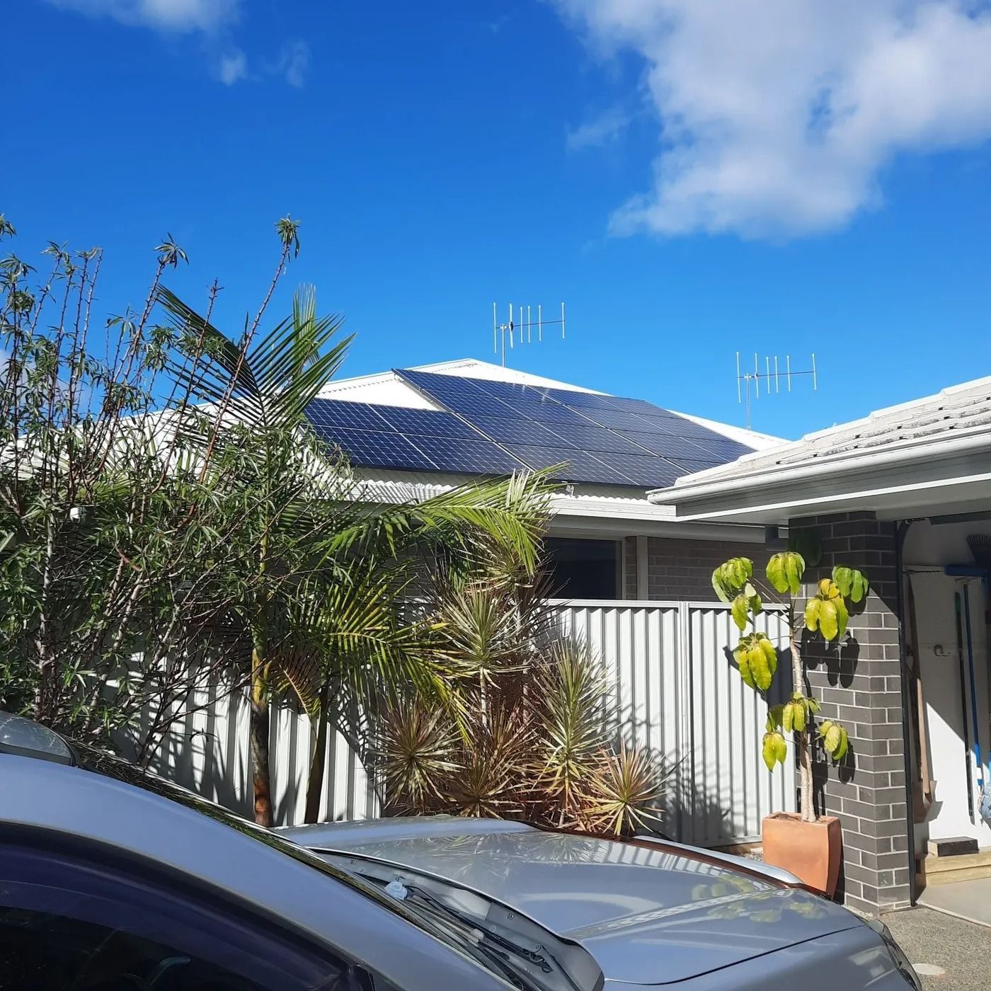 Blue Solar Panels on Roof in Port Macquarie