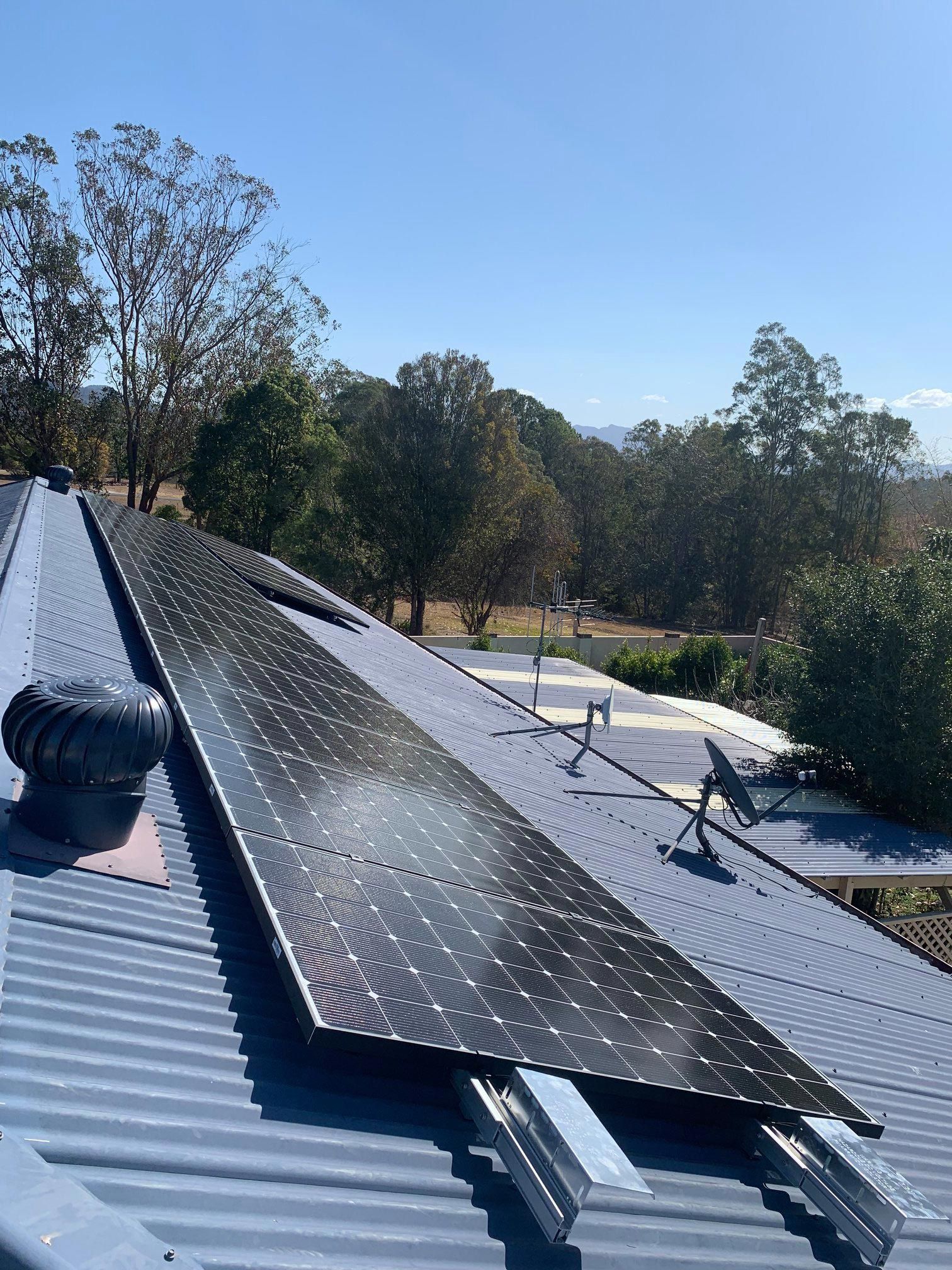 Solar Panels Installed On A Roof