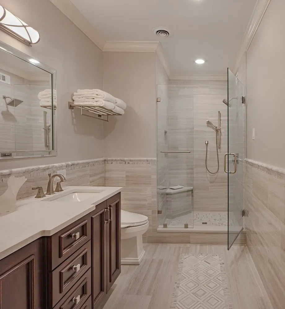Bathroom with towels | St. Louis, MO | Perspective Cabinetry & Design
