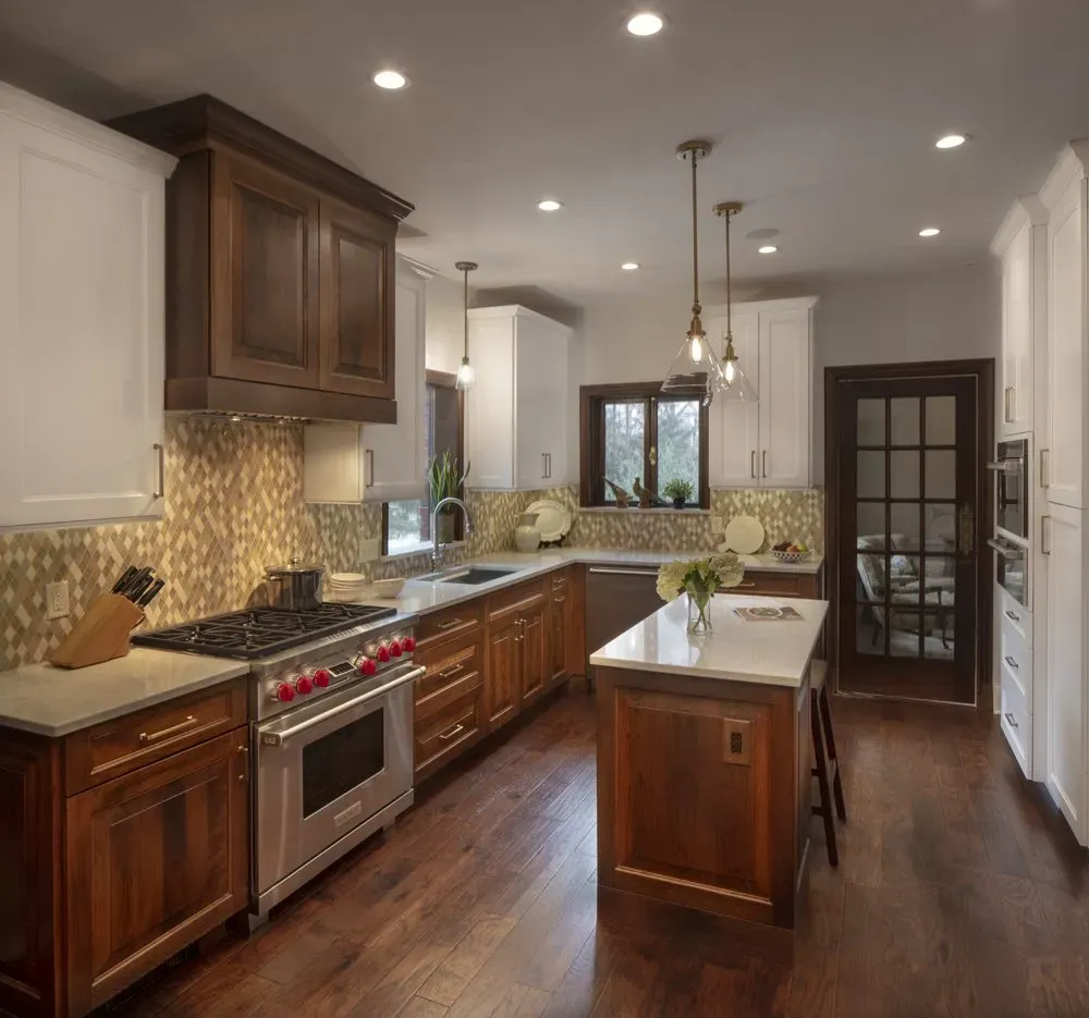 Kitchen with knife and plates | St. Louis, MO | Perspective Cabinetry & Design