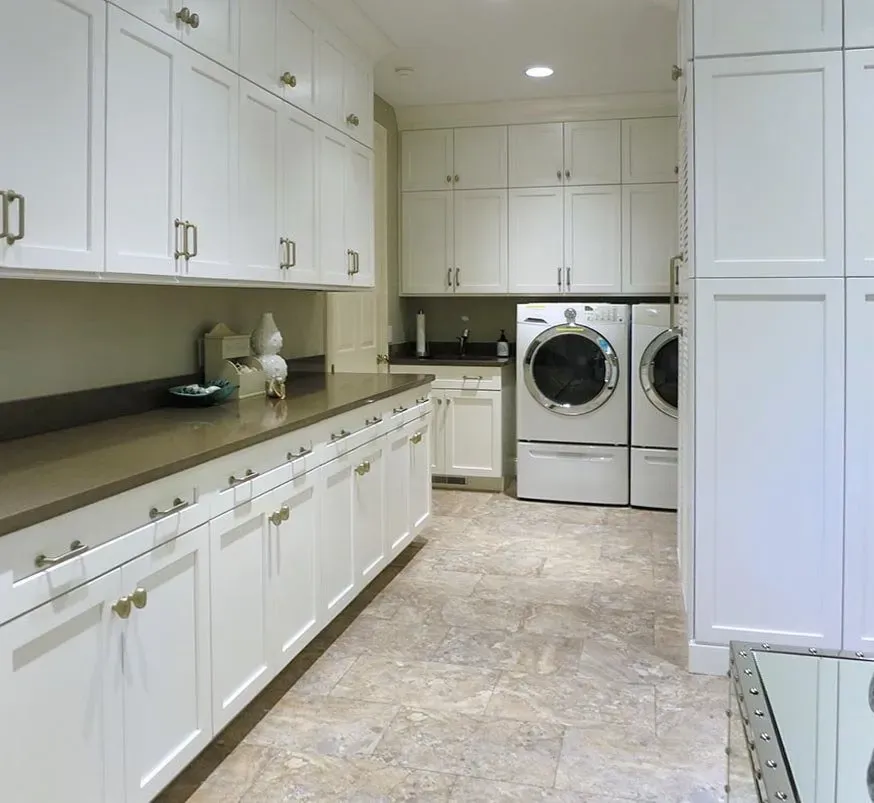 White theme laundry area | St. Louis, MO | Perspective Cabinetry & Design