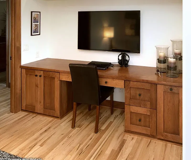 Laptop under a television | St. Louis, MO | Perspective Cabinetry & Design