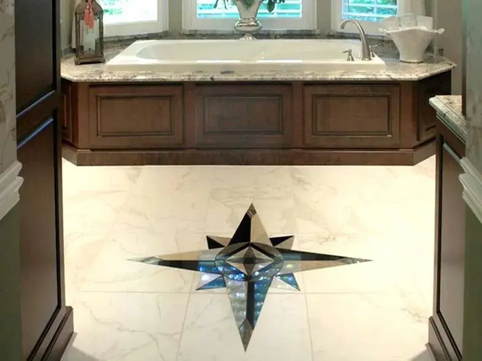 Stylish bathroom floor | St. Louis, MO | Perspective Cabinetry & Design