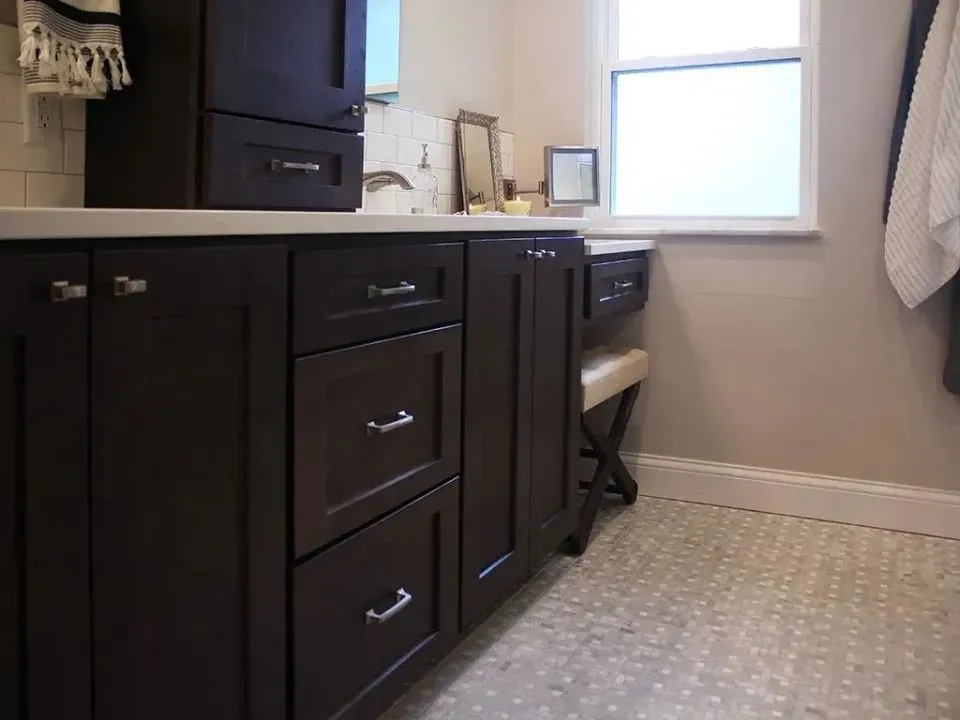 Bathroom with make up area | St. Louis, MO | Perspective Cabinetry & Design