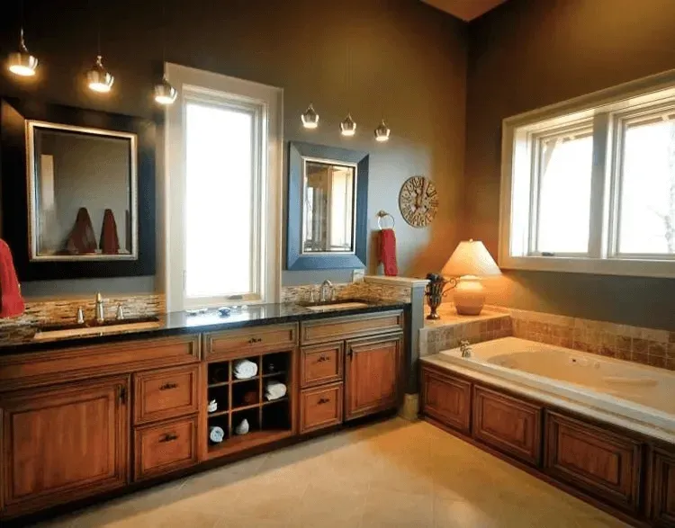 Warm and cozy bathroom | St. Louis, MO | Perspective Cabinetry & Design