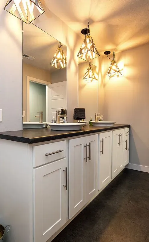 Bathroom with nice lights | St. Louis, MO | Perspective Cabinetry & Design