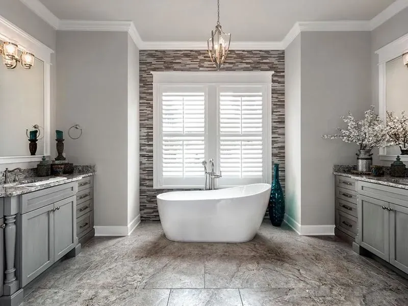 Bathtub near a window | St. Louis, MO | Perspective Cabinetry & Design