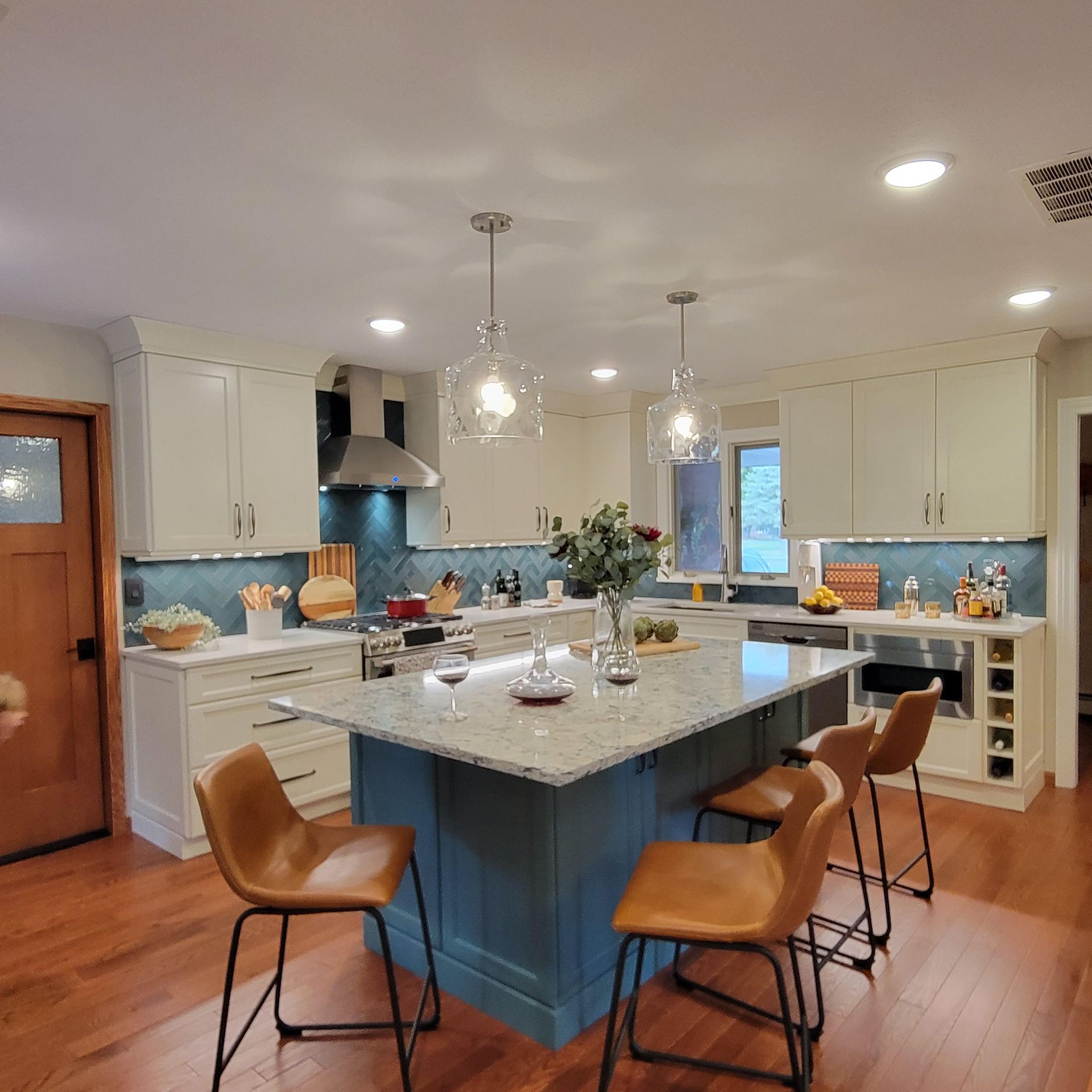 Picture Of Blue Counter | St. Louis, MO | Perspective Cabinetry & Design