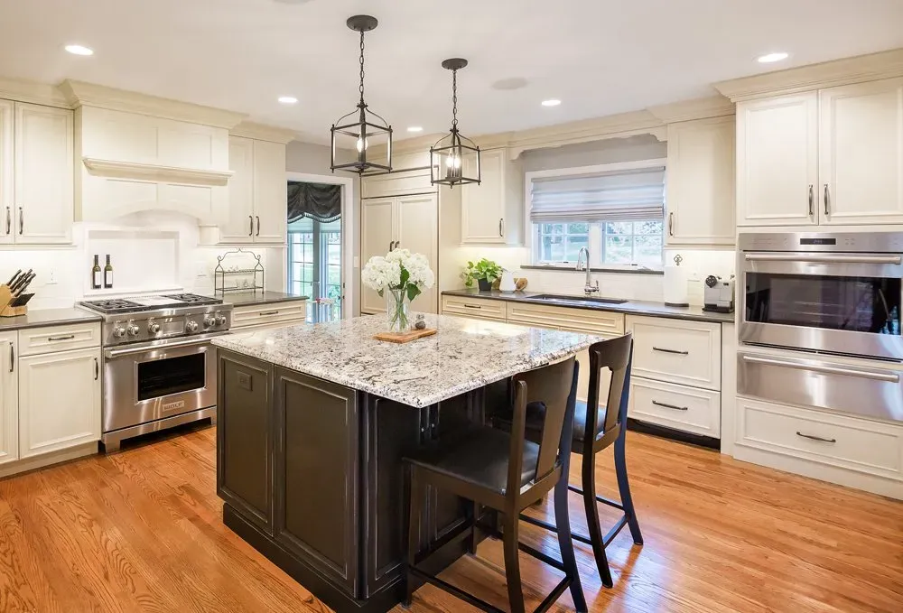 Kitchen with flowers | St. Louis, MO | Perspective Cabinetry & Design