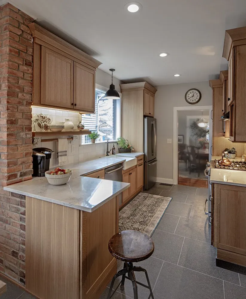 Kitchen with clock | St. Louis, MO | Perspective Cabinetry & Design