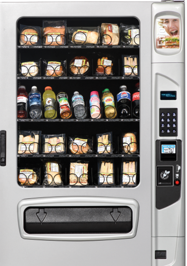 Sample of sandwich and soda vending machine