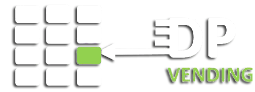 white green DP Vending Logo