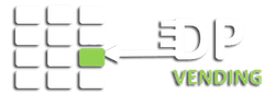 white green DP Vending Logo