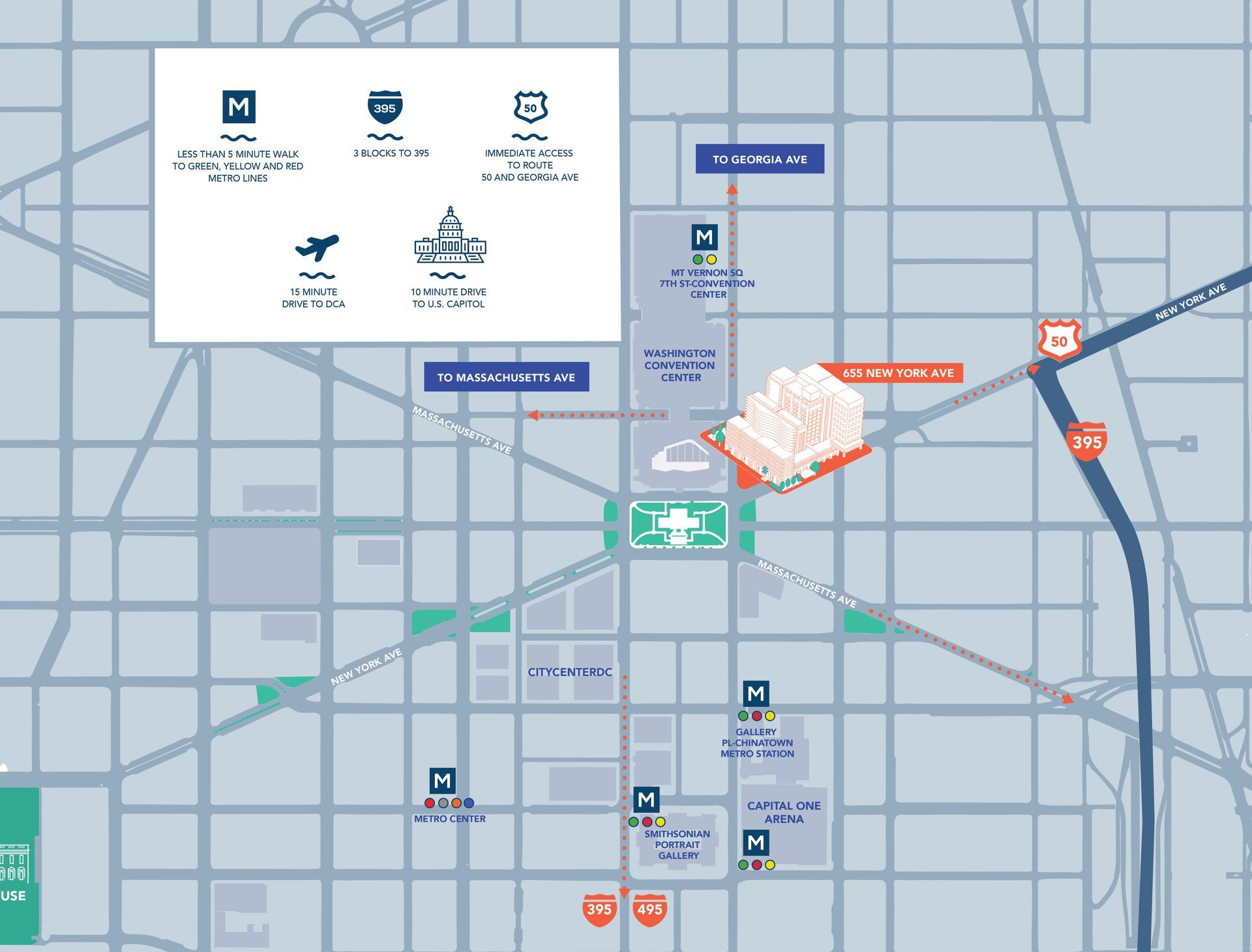 A map of a city showing the location of a building.