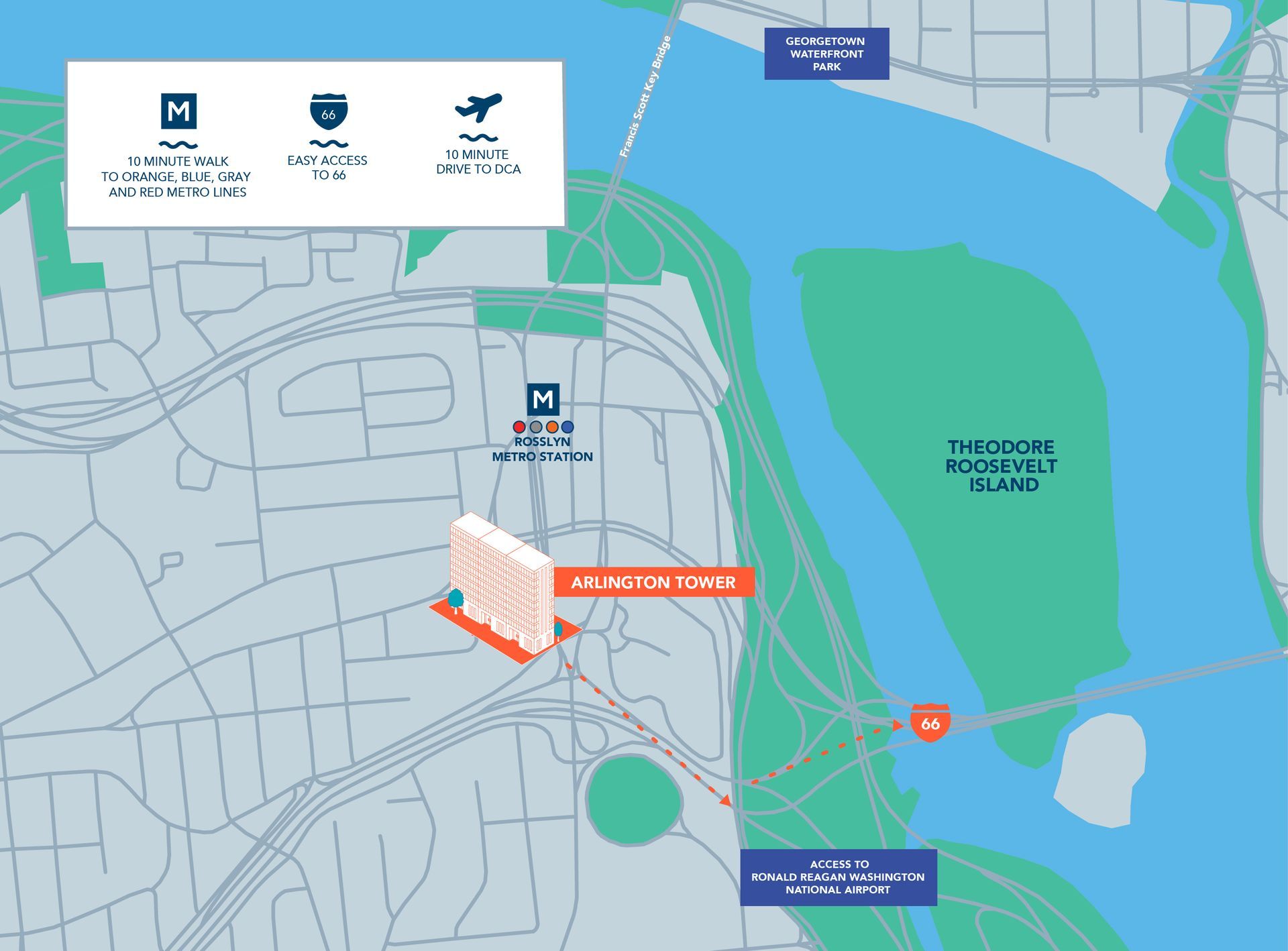 A map showing the location of the milton tower