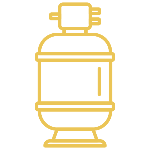 A line drawing of a water cooler icon on a white background.