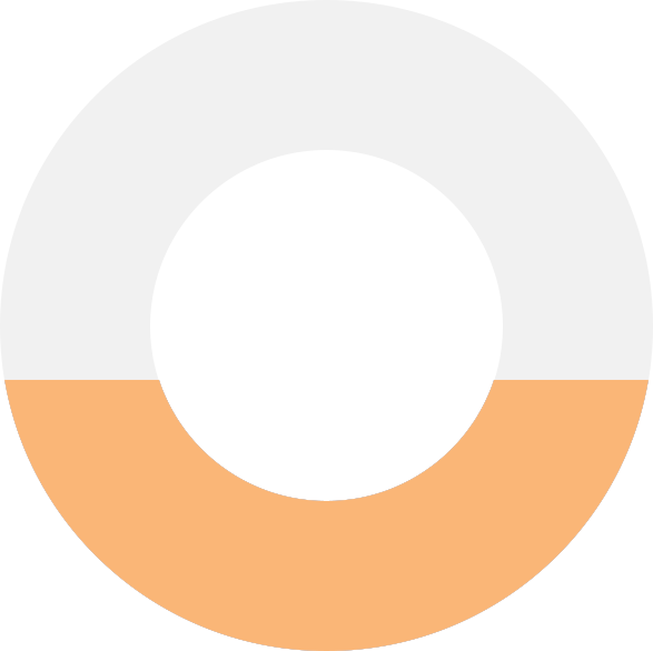 A white and orange circle with a circle in the middle.