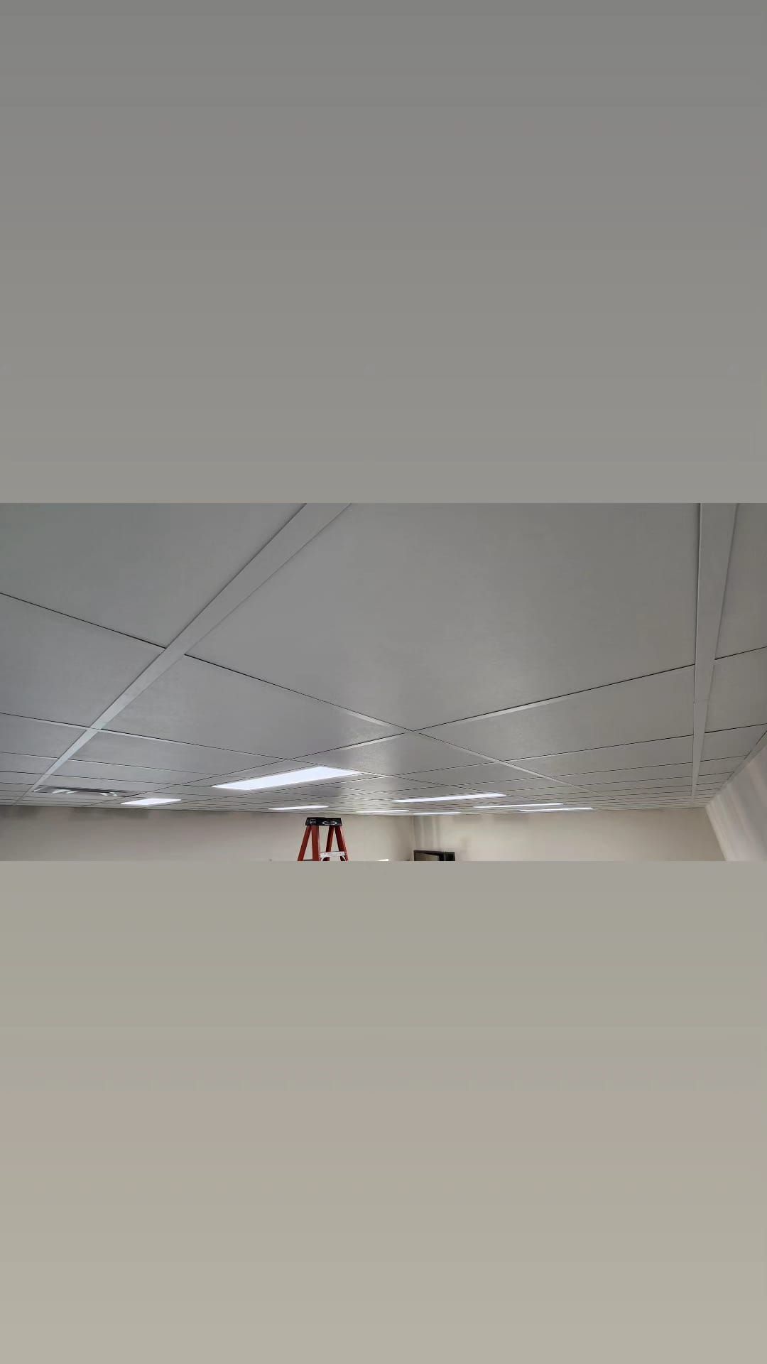 Finished ceiling grid installation – Tulsa, OK - CS Remodeling