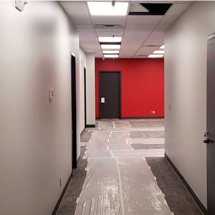 Commercial Office Hallway — Tulsa, OK — CS Remodeling