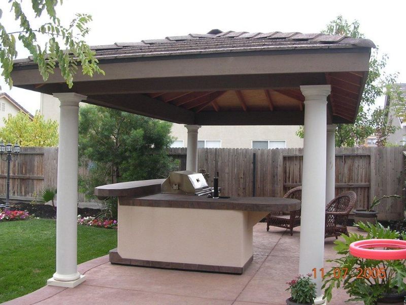 gazebo with grill and counter space