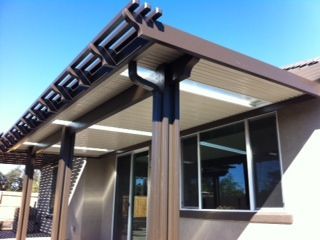 Pergola over bak porch