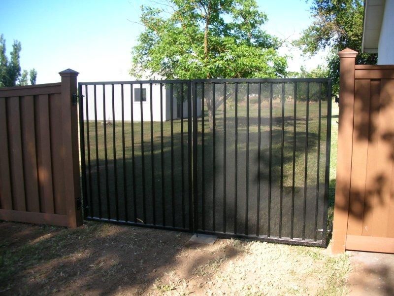 black wrought iron gate