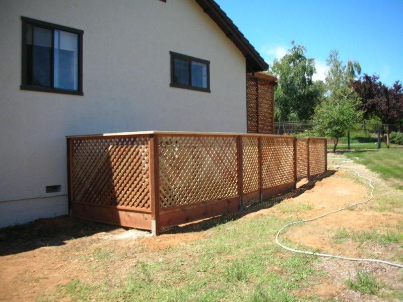 wood fence for dog area