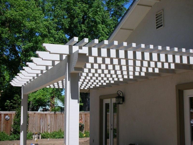 new pergola for back patio area