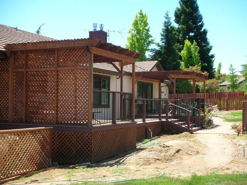 two pergolas for back decks