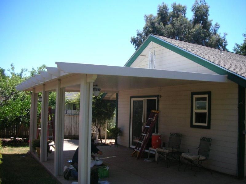 Pergola connected to the house to shade back patio
