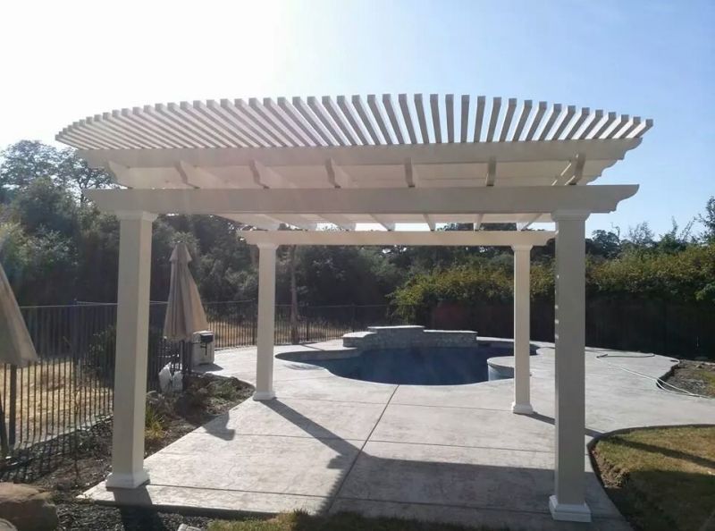 extra large white pergola
