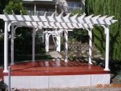 Pergola built for walkway to back porch area