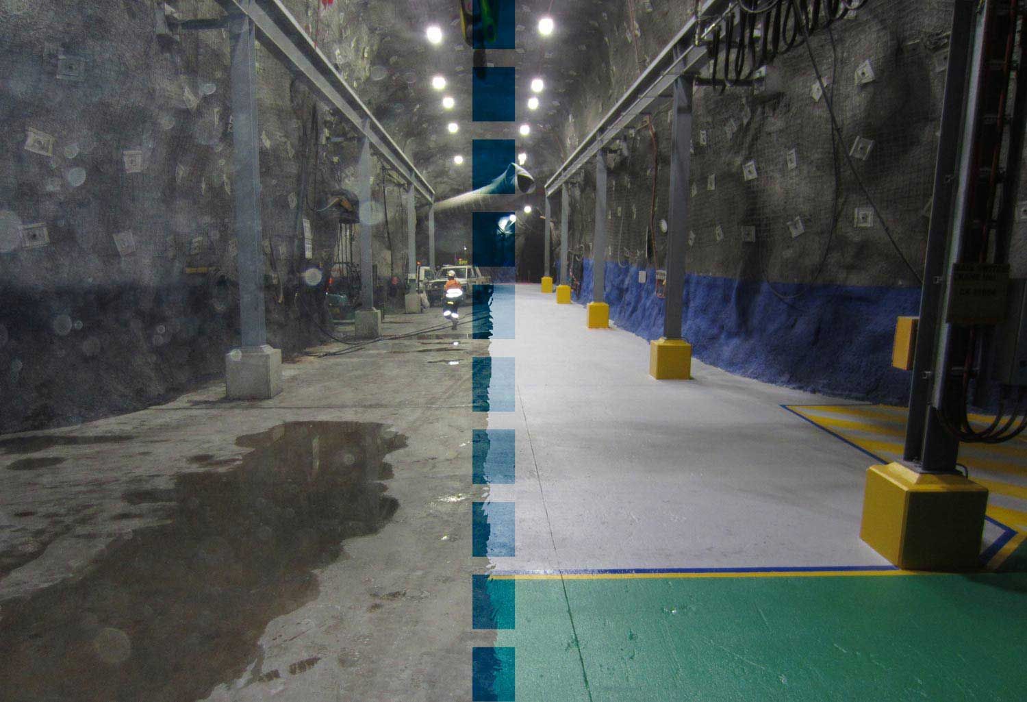 Concrete Floor Coating With White Paint — Procoat QLD in Ryan, QLD