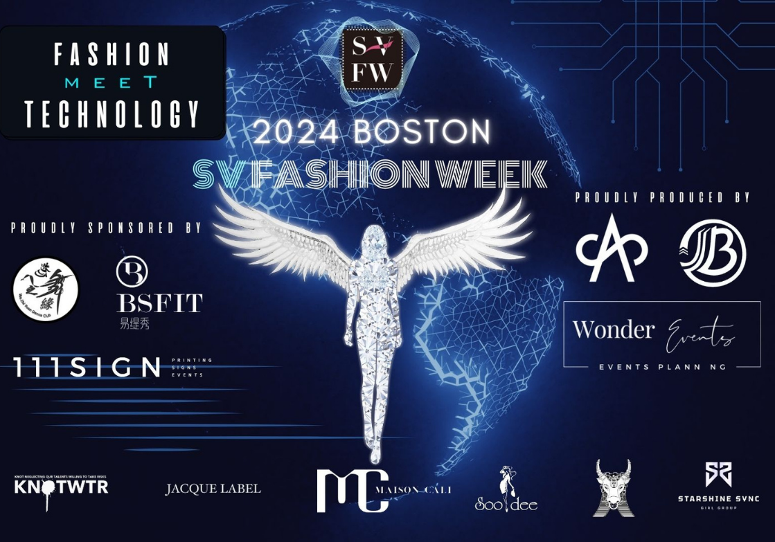 A poster for the 2024 boston fashion week
