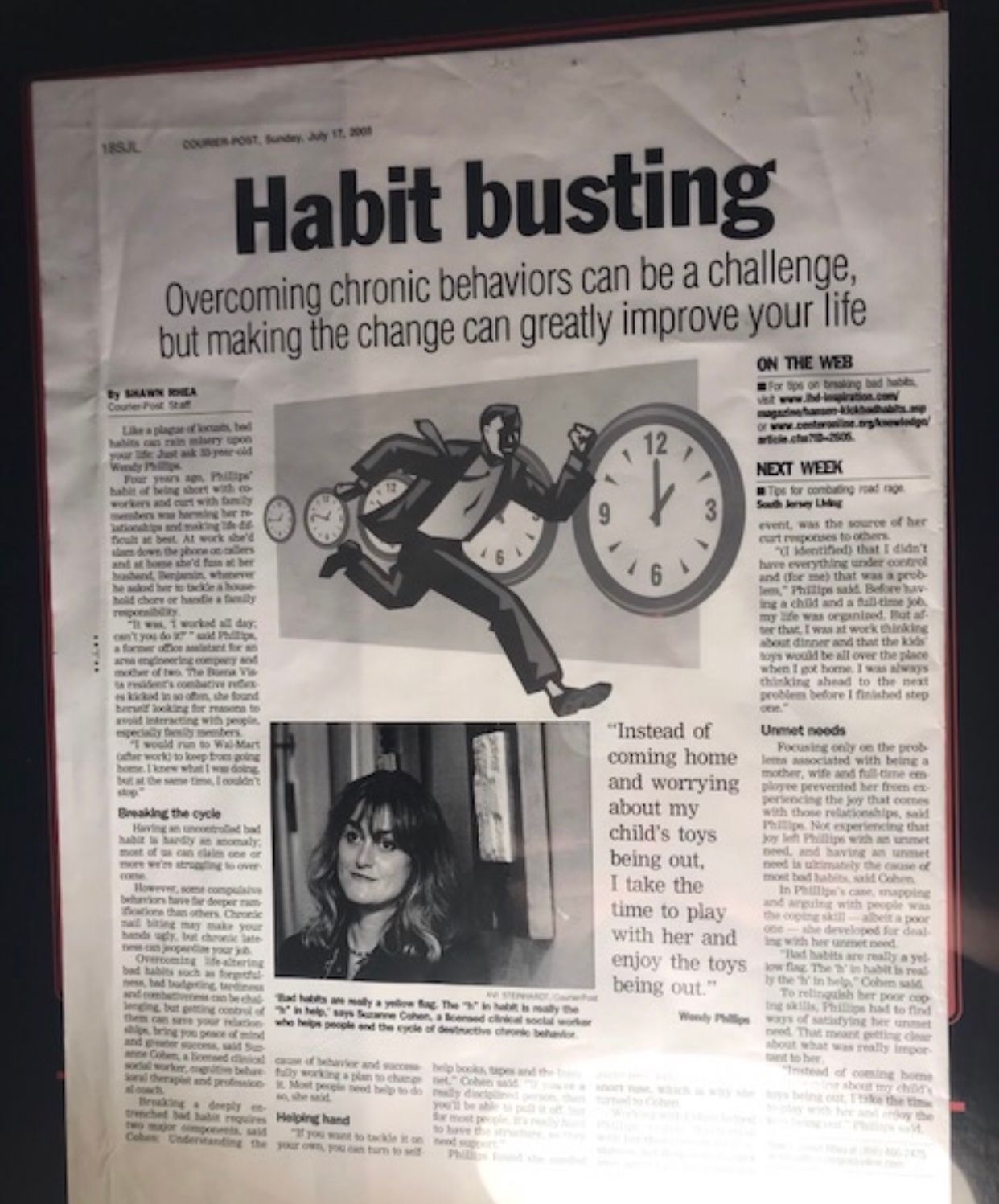 A newspaper article about habit busting overcoming chronic behaviors can be a challenge but making the change can greatly improve your life