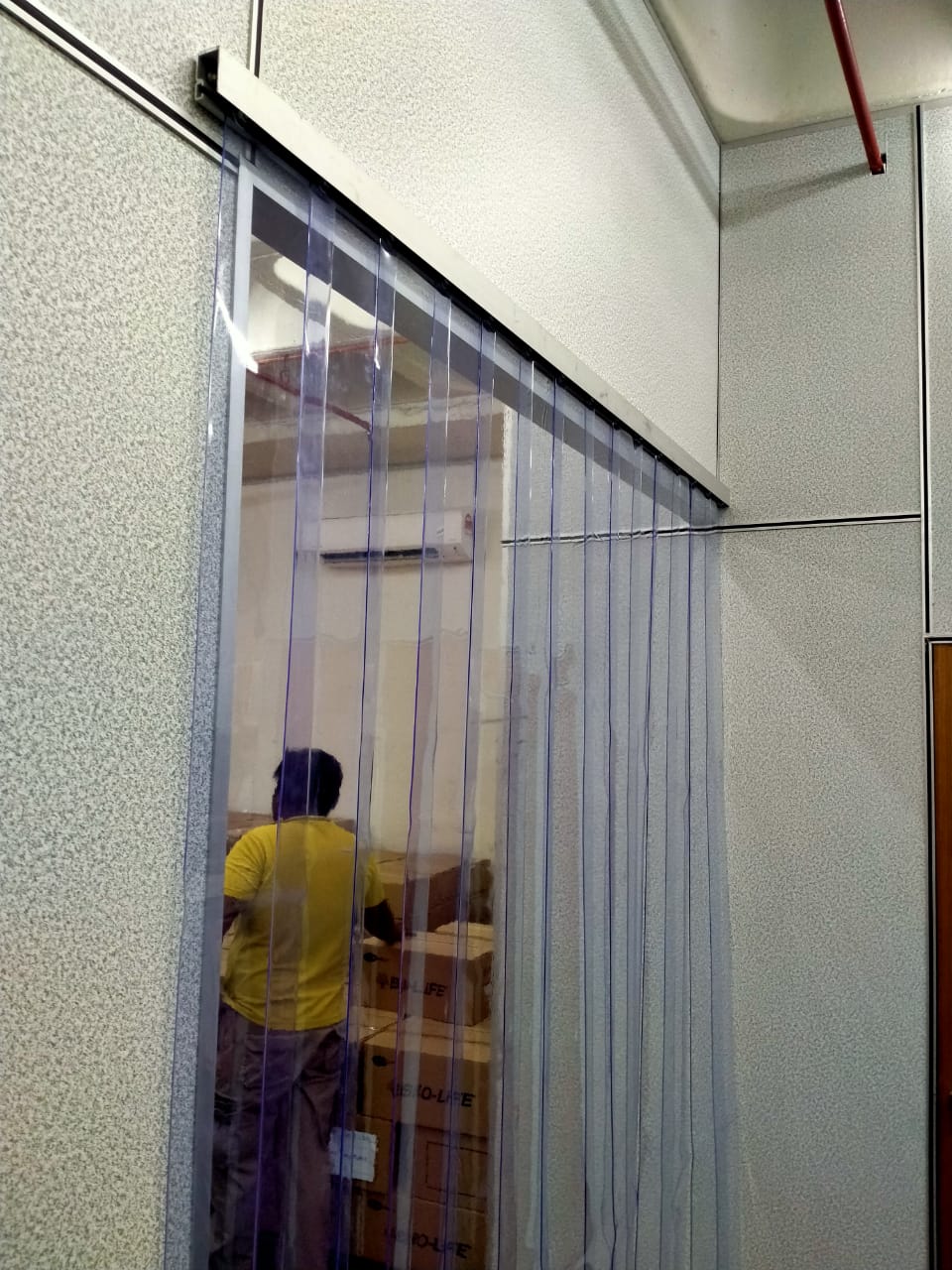 PVC strip curtain, EASYFLEX ALUMINIUM BRACKET