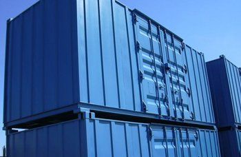 Various doors on shipping containers