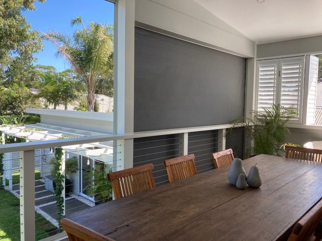 View Table With Chairs And Blinds Other — Quality Window Coverings in Jervis Bay, NSW