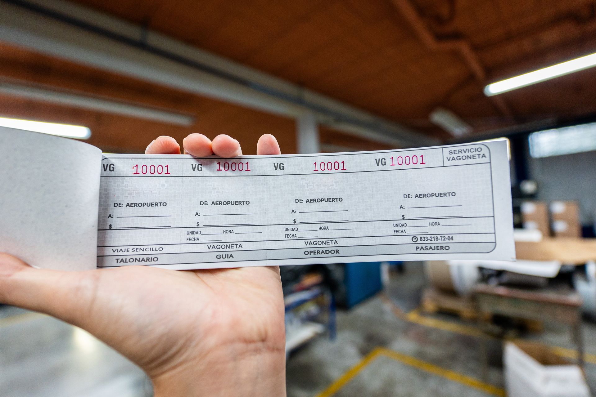 impresión de boletos para transporte