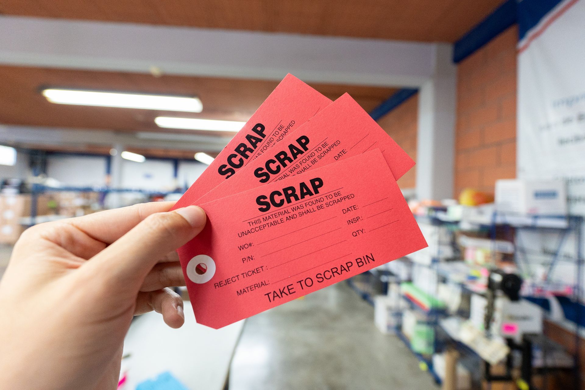 impresión de tags industrial de inventario personalizados