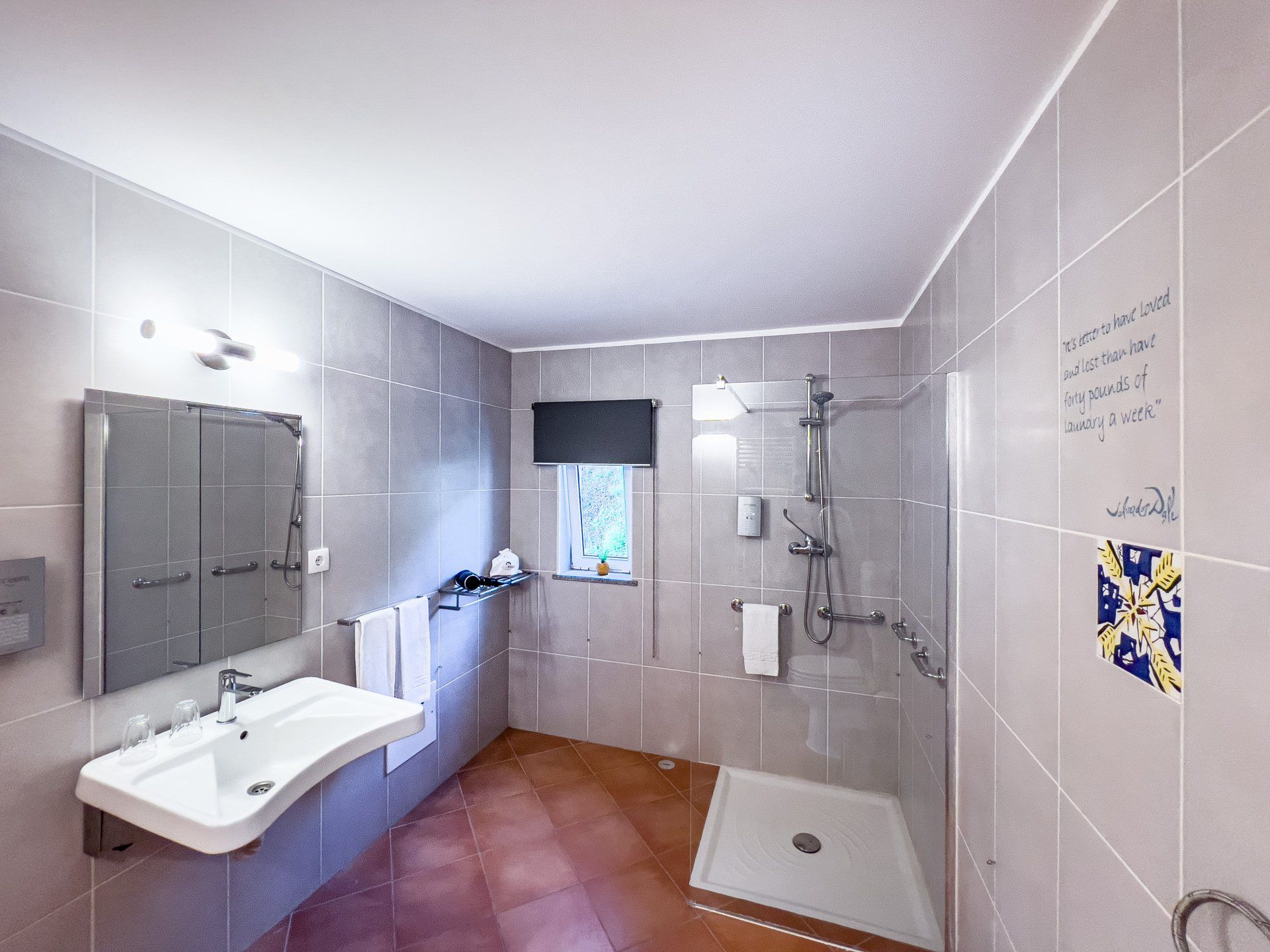 the bathroom of our economy double room