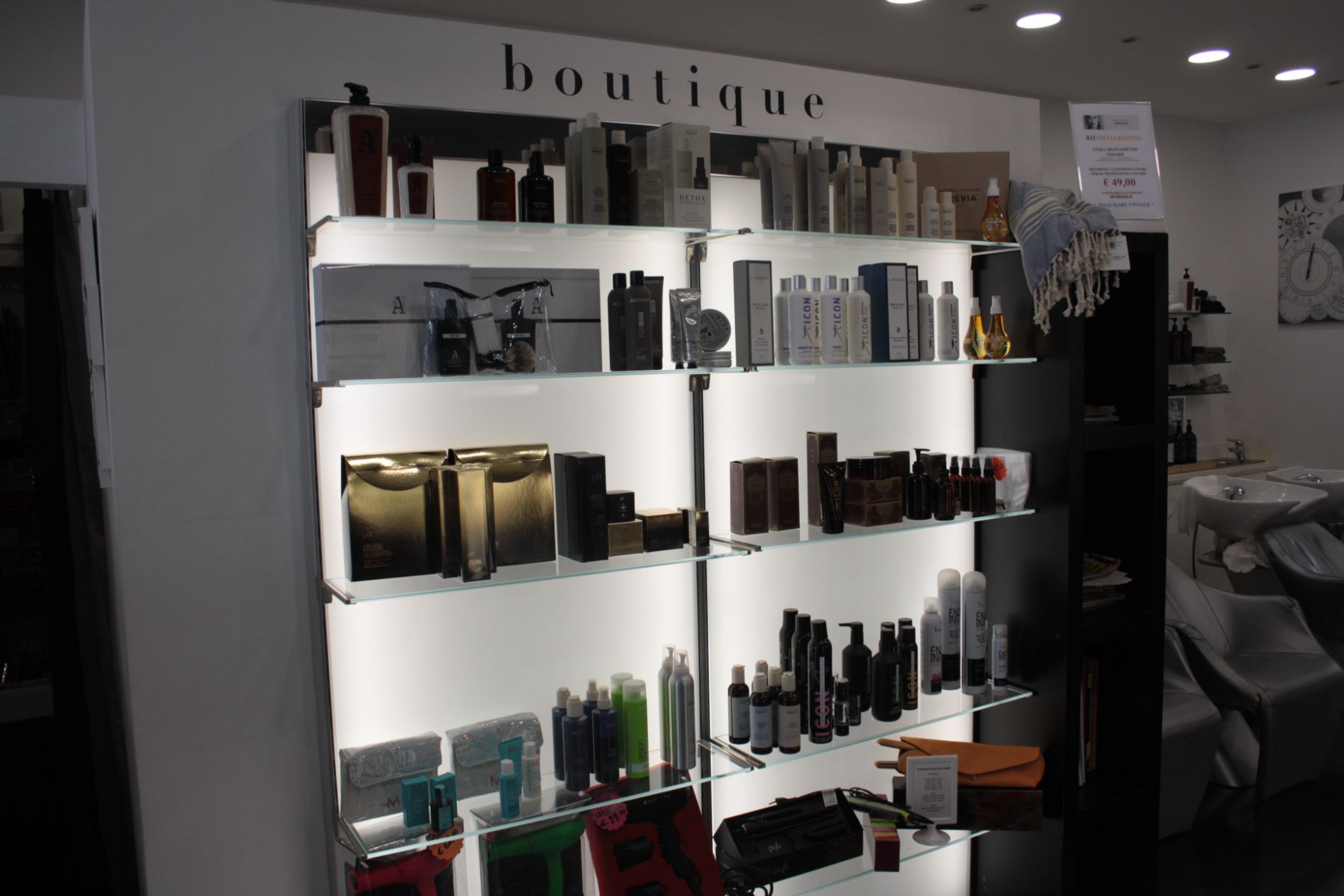 Vendita di prodotti per capelli