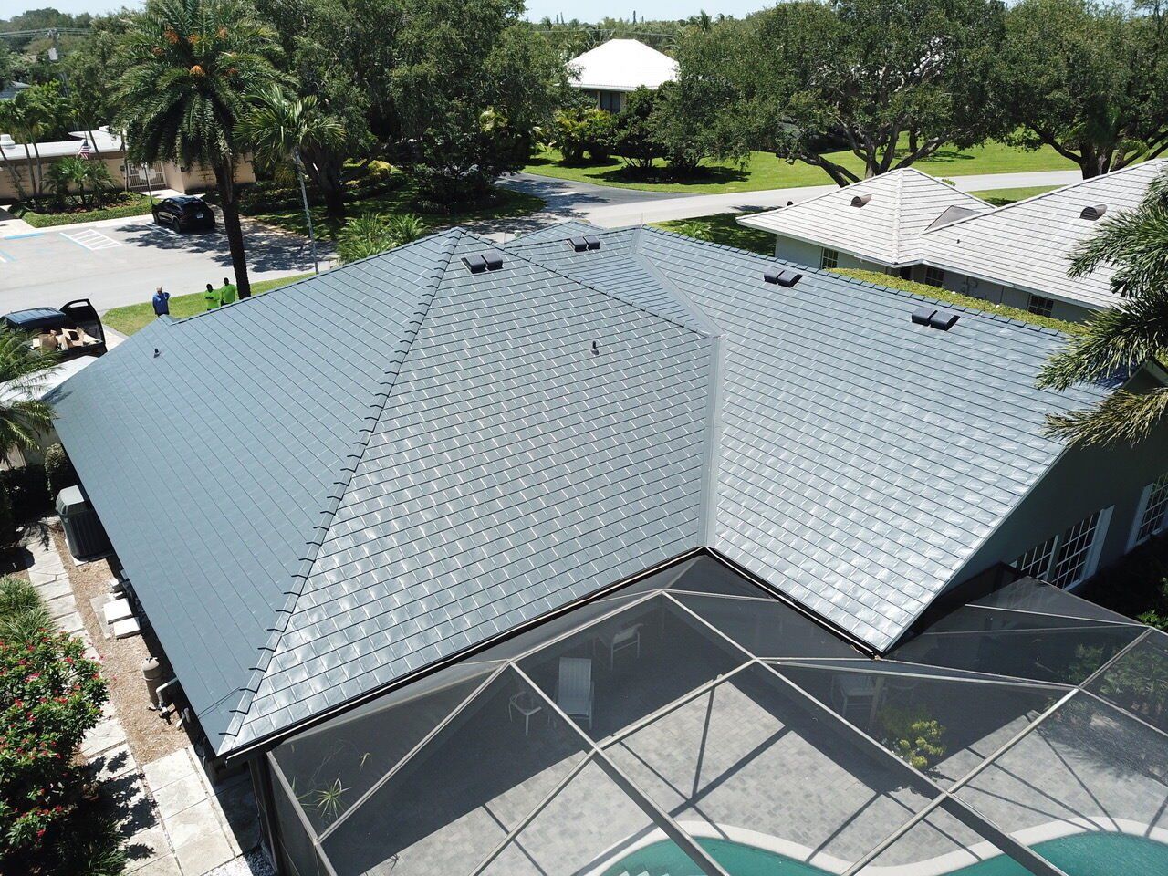Tequesta, FL Jupiter Inlet Deep Charcoal Interlock Slate Metal Roofing System
