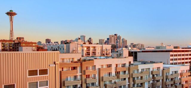 exterior photo of buildings from apartment