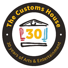 A logo for the customs house 30 years of arts and entertainment