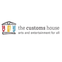 A logo for the customs house arts and entertainment for all